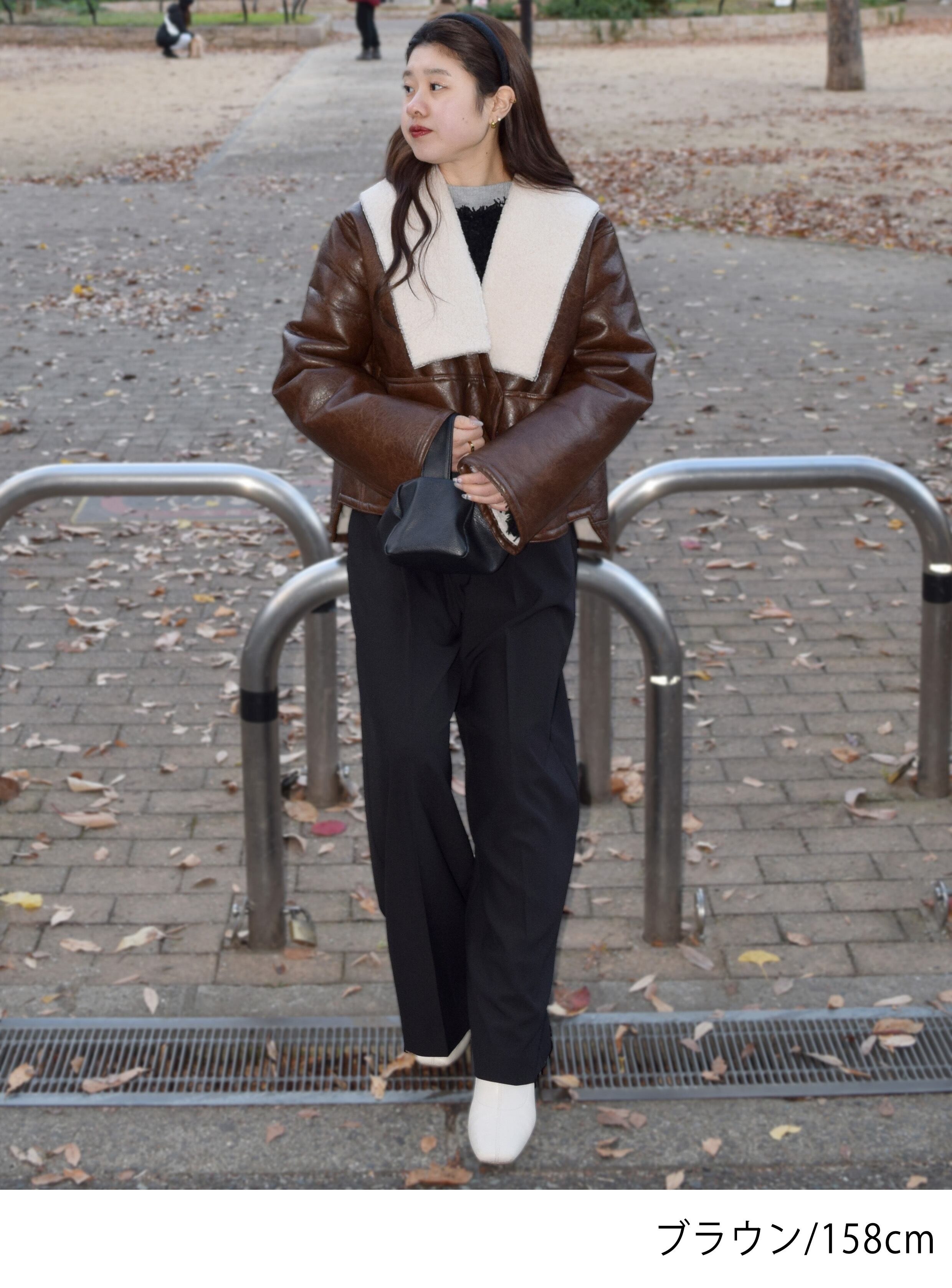 R772705 裏ボアフェイクレザージャケット | ROSIEE