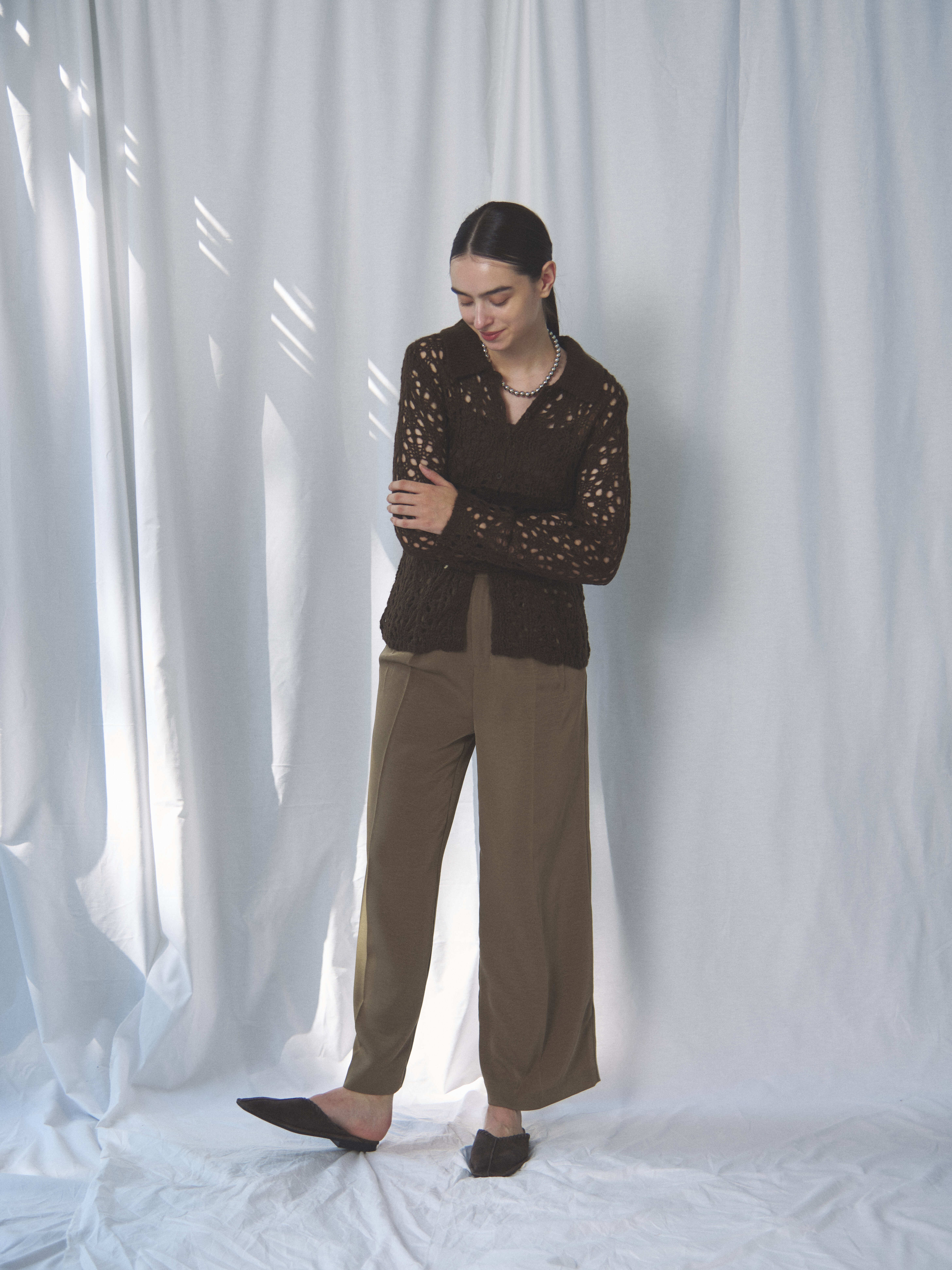 MOHAIR POLO KNIT CD(ﾓﾍｱﾎﾟﾛﾆｯﾄｶｰﾃﾞ)【7533147】 | CIEL'AIR