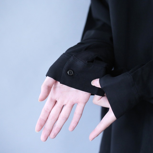 "刺繍" 4-motif design fry-front minimal mode shirt