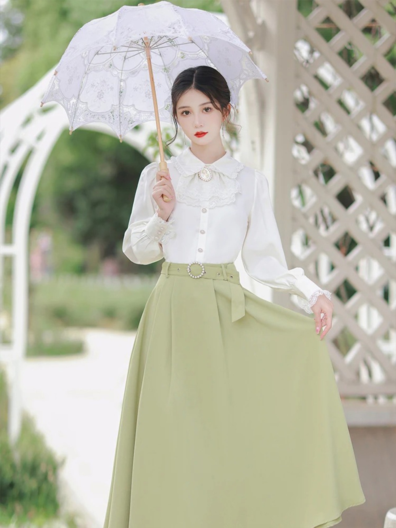 【0215】Retro Modern Long Sleeve 2 Piece Set