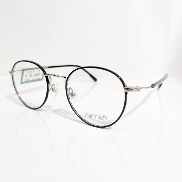 【haneen】ボストンメタルフレーム　ブラック・シルバー