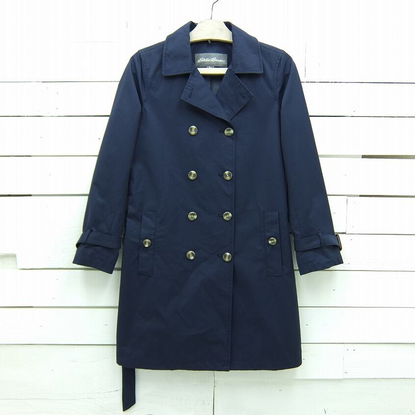 Eddie Bauer エディーバウアー ミディアム トレンチコート ネイビー レディース Sサイズ Represent Onlinestore