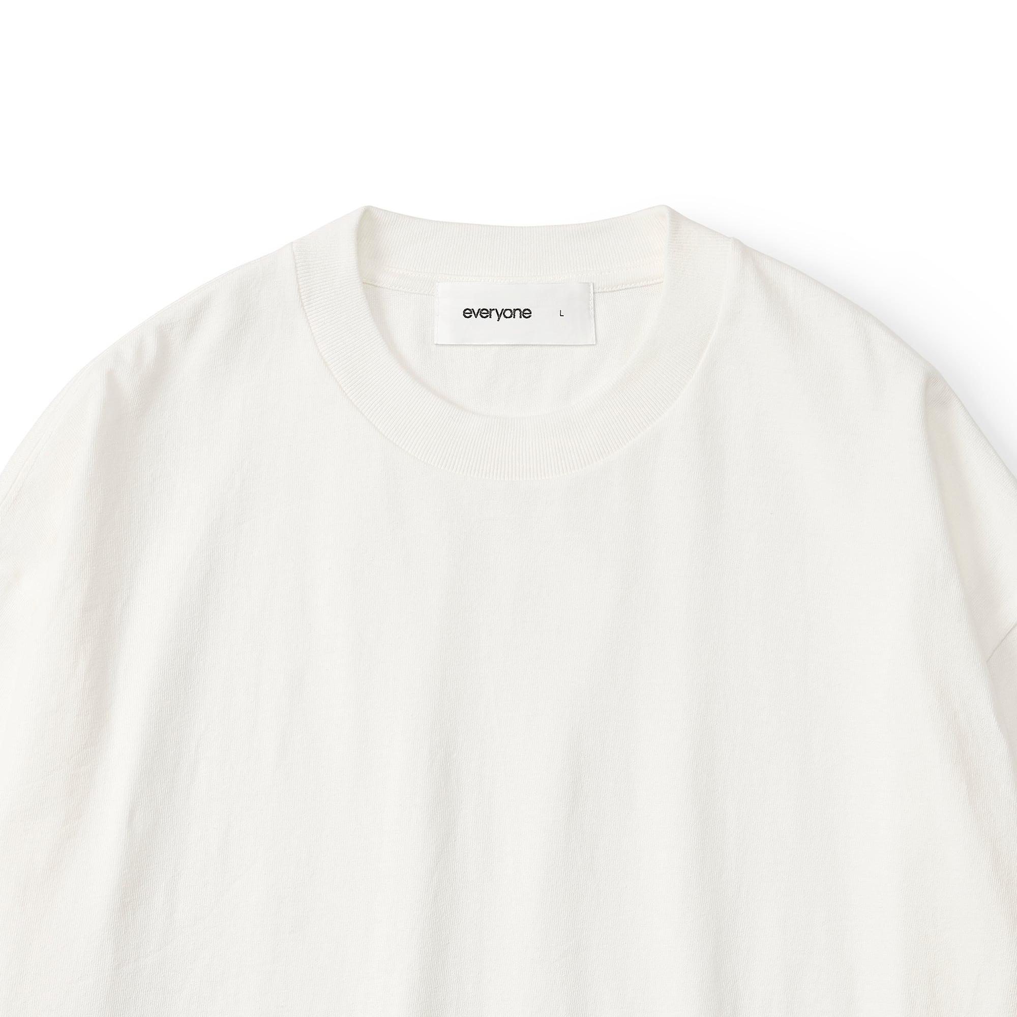 everyone luxury cotton long tee 新品未使用　白 everyone american cotton long sleeve tee shirt (WHITE) | everyone