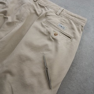 90s Polo by Ralph Lauren POLO CHINO ANDREW "made in USA" beige [W37L30.5相当] 古着