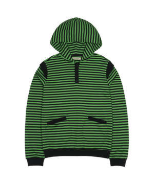 [COYSEIO] STRIPED FLARED SLEEVE HOODIE GREEN 正規品 韓国ブランド 韓国通販 韓国代行 韓国ファッション コイセイオ 日本 店舗