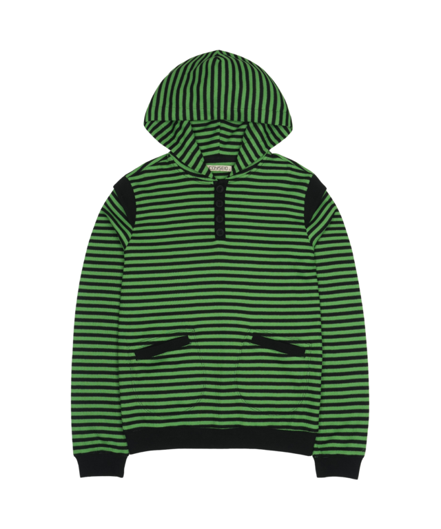 [COYSEIO] STRIPED FLARED SLEEVE HOODIE GREEN 正規品 韓国ブランド 韓国通販 韓国代行 韓国ファッション コイセイオ 日本 店舗