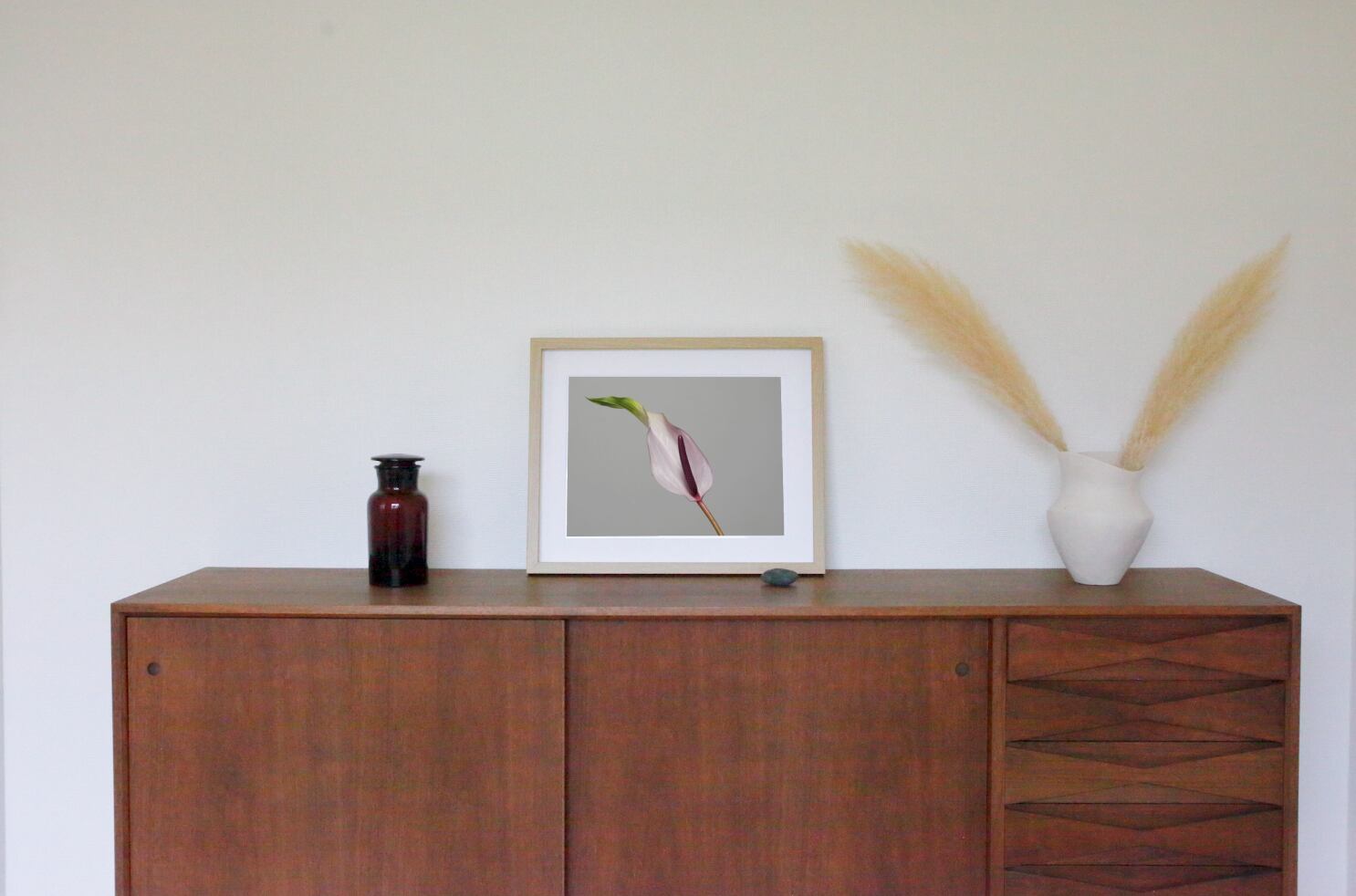 Anthurium wooden frame 52cm×42cm付き ( M )