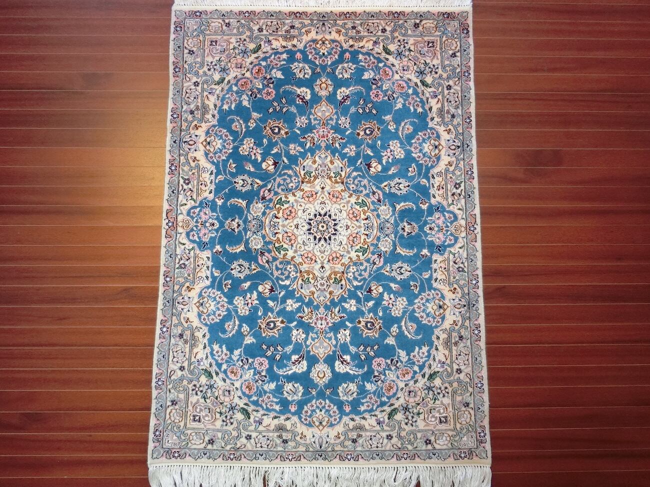 ペルシャ絨毯　手織り ナイン産　6LA【玄関サイズ】78