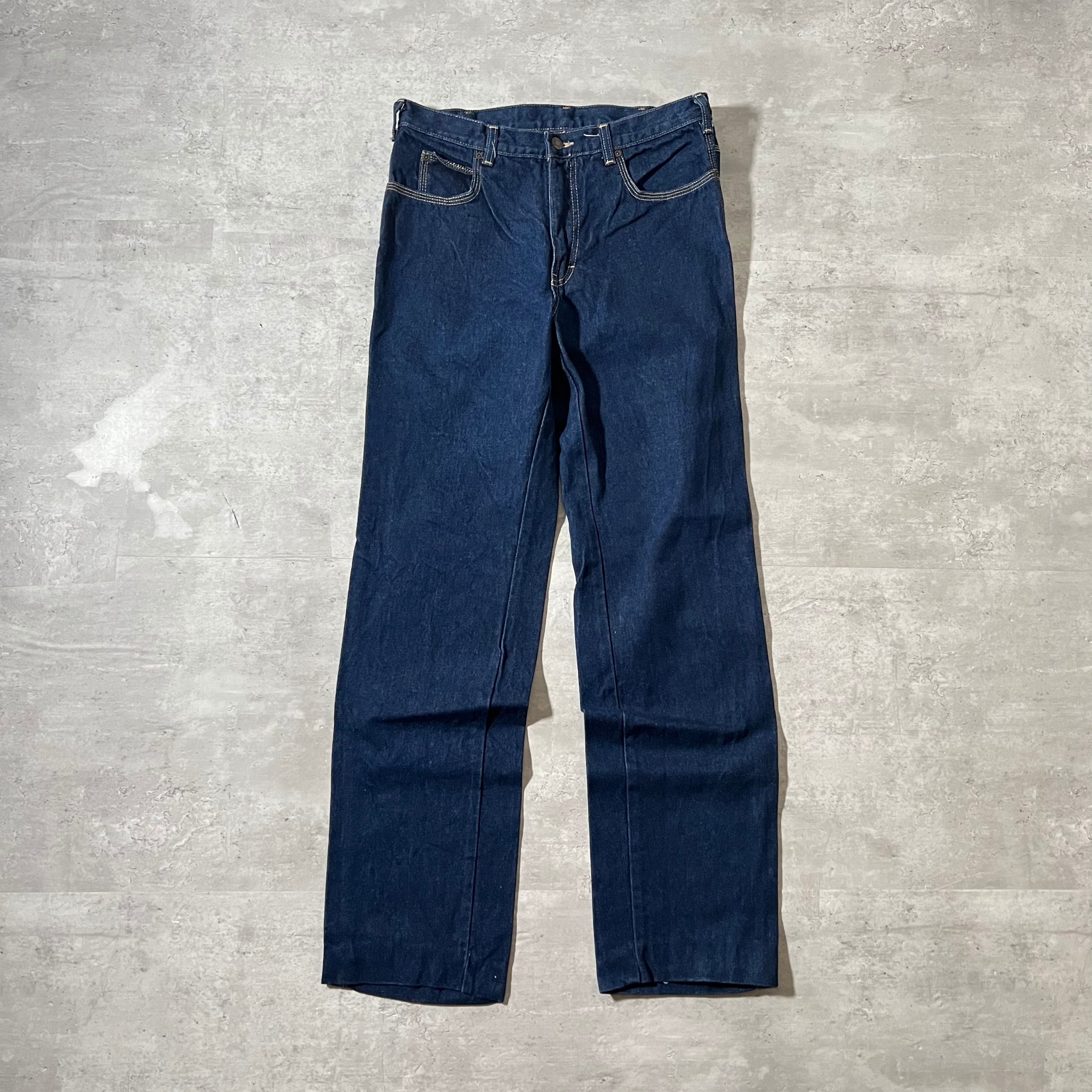 80s “Calvin Klein” crazy stitch denim pants 80年代 カルバン