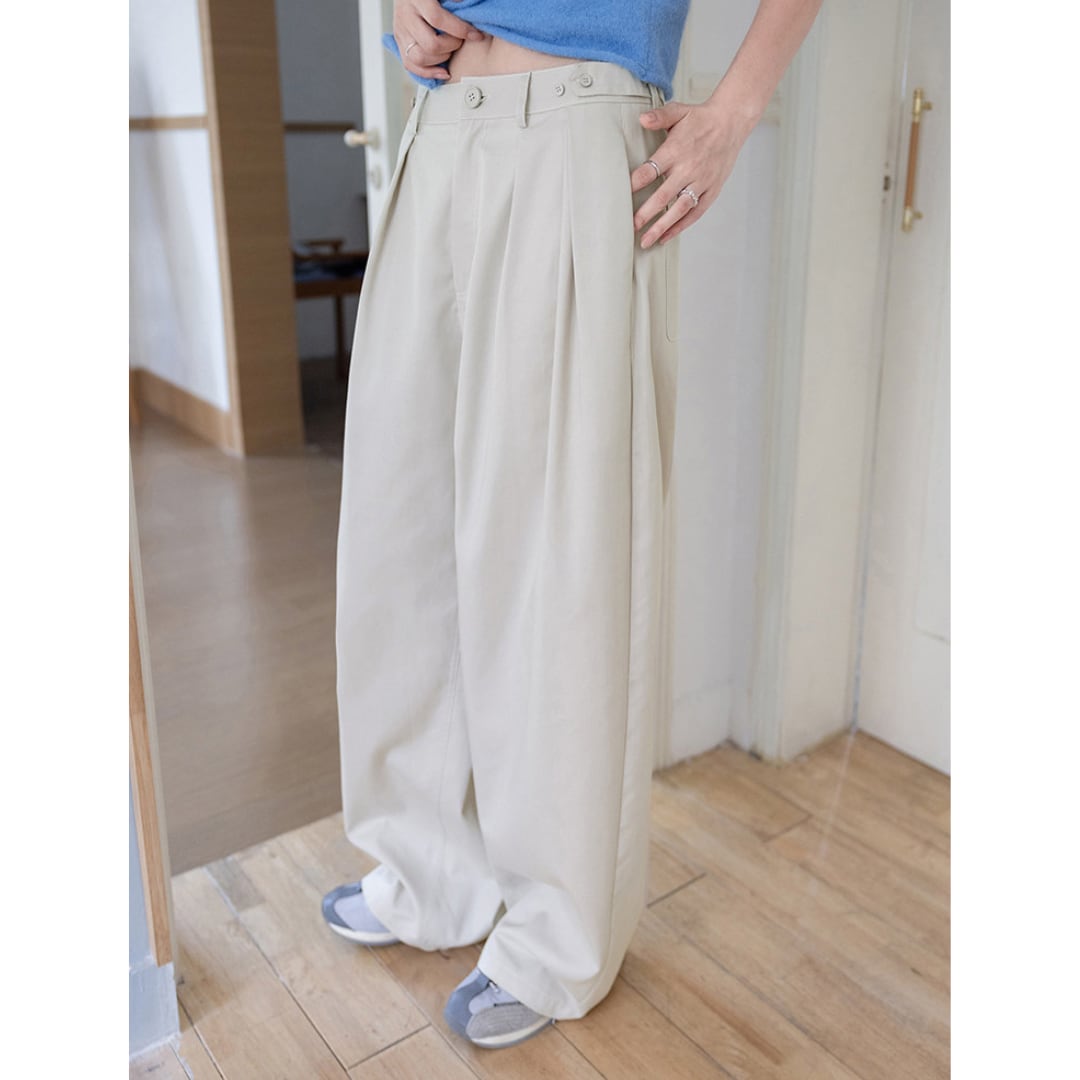 tack wide long pants