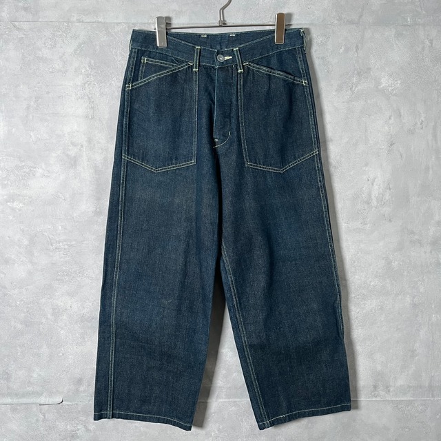 #7099 buggy wide denim pants