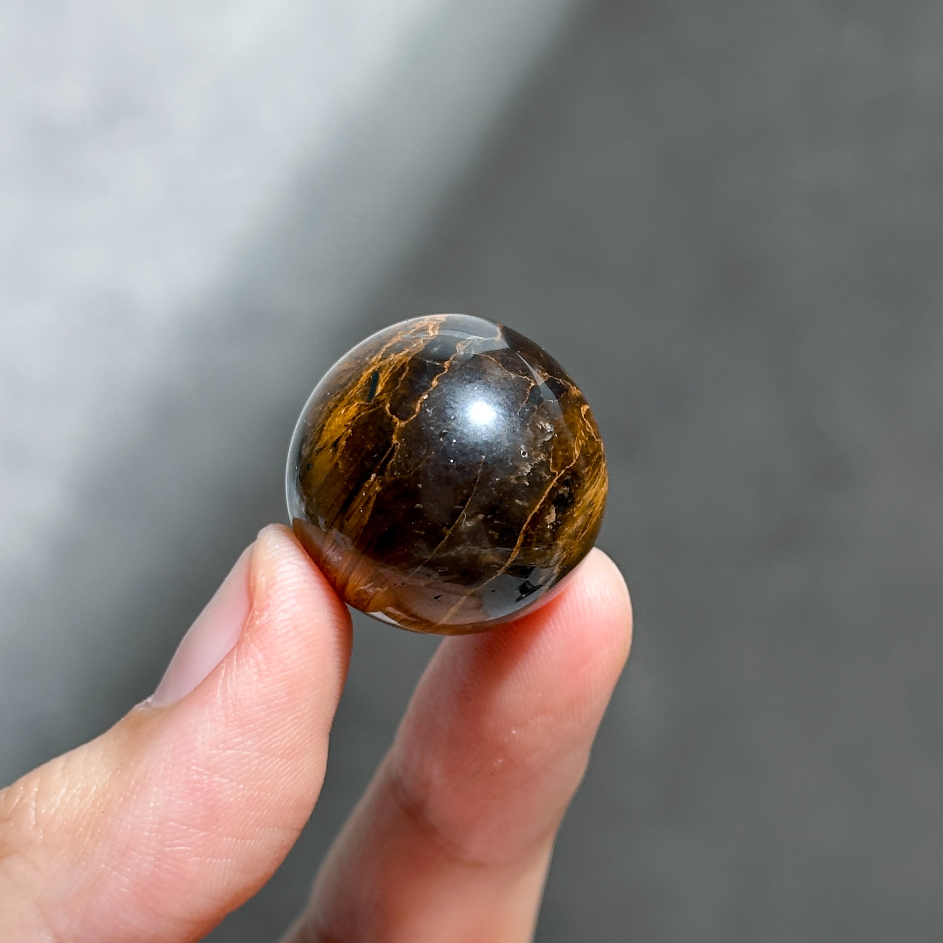 タイガーアイ スフィア（丸玉）31◇ Tiger's eye ◇天然石・鉱物
