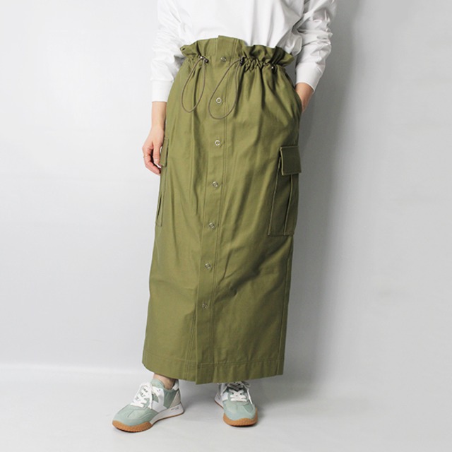 SACRA サクラ VINTAGE COTTON BACKSATIN SKIRT 124125121 2024春夏新作 [送料無料]