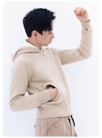 NORYBRAND Wool Hoodie Zip Sweater