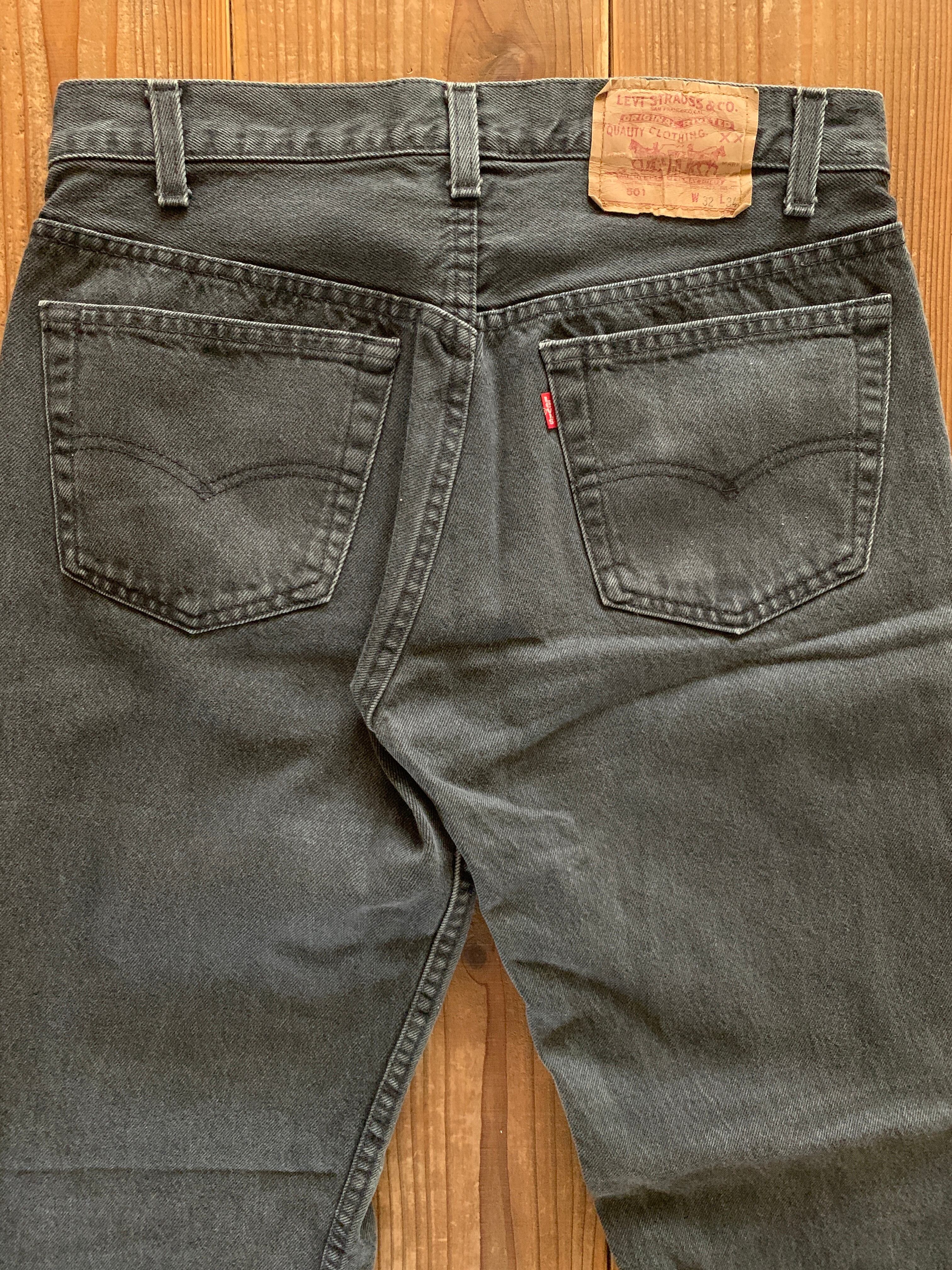90's Levi's 501 ブラック デニムパンツ 表記（32 × 34）USA製