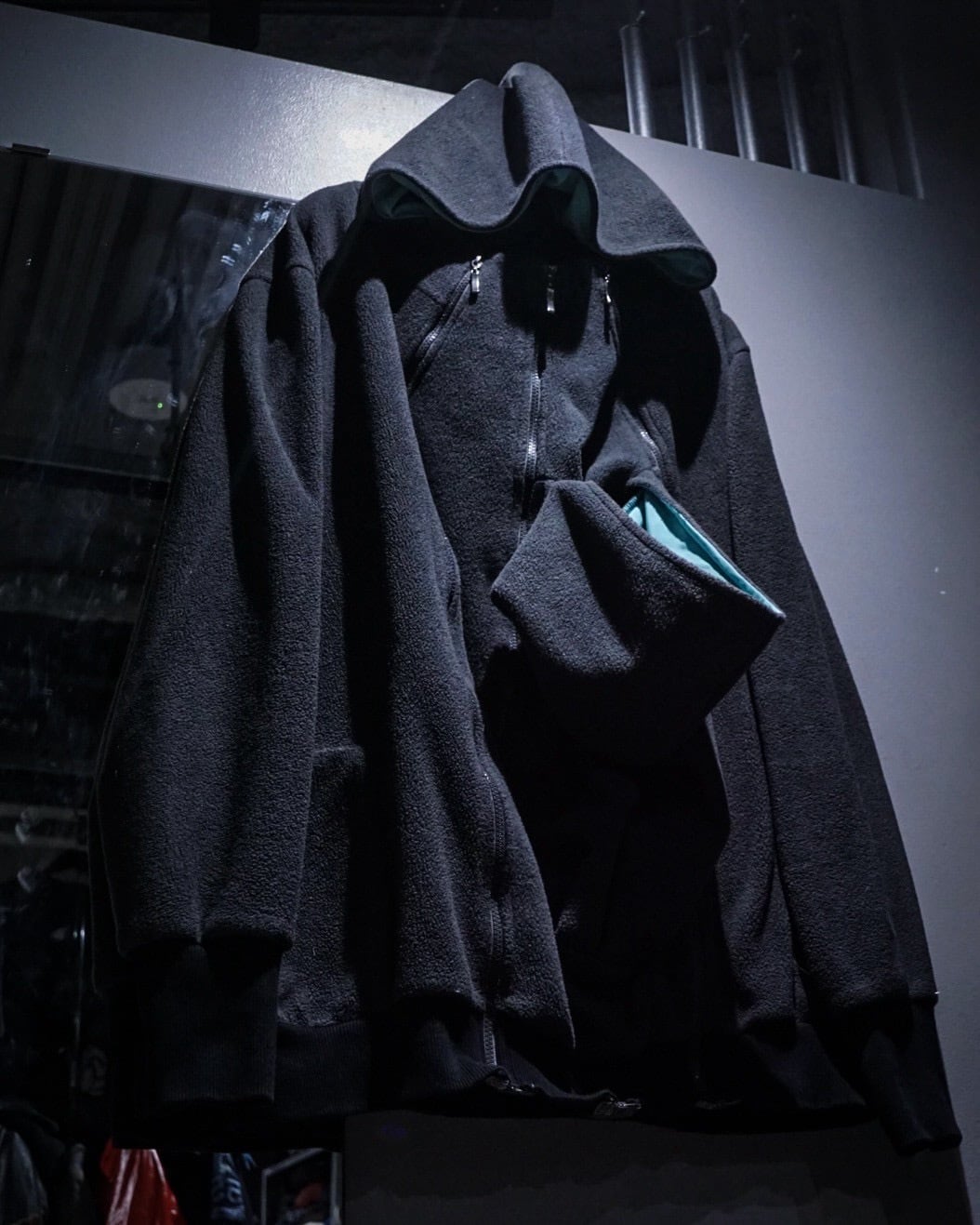 add (C) vintage】Pocket Gimmick Zip Up Fleece Hoodie | Caka(カカ