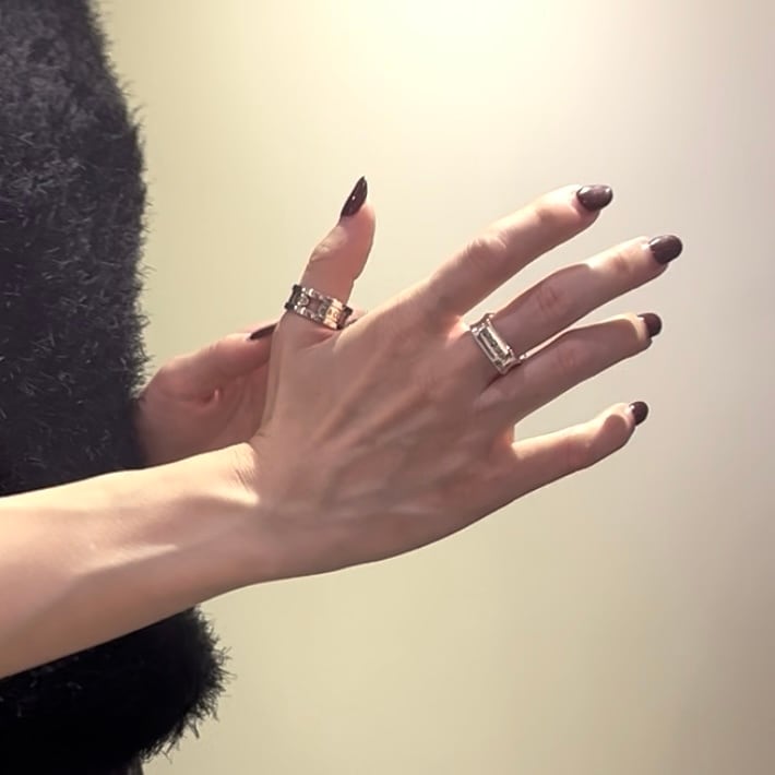 TIFFANY&CO.】2186 希少1837 スクエアリング／約14-15号／シルバー925