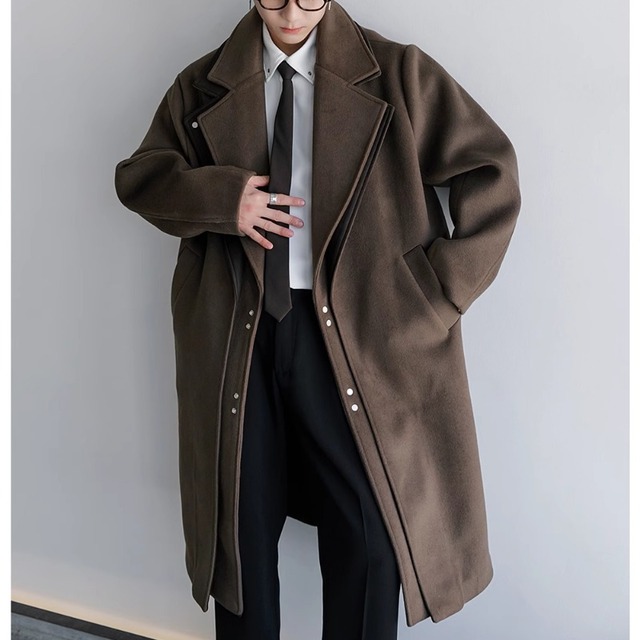 ビッグカラーレイヤード風コート C10572