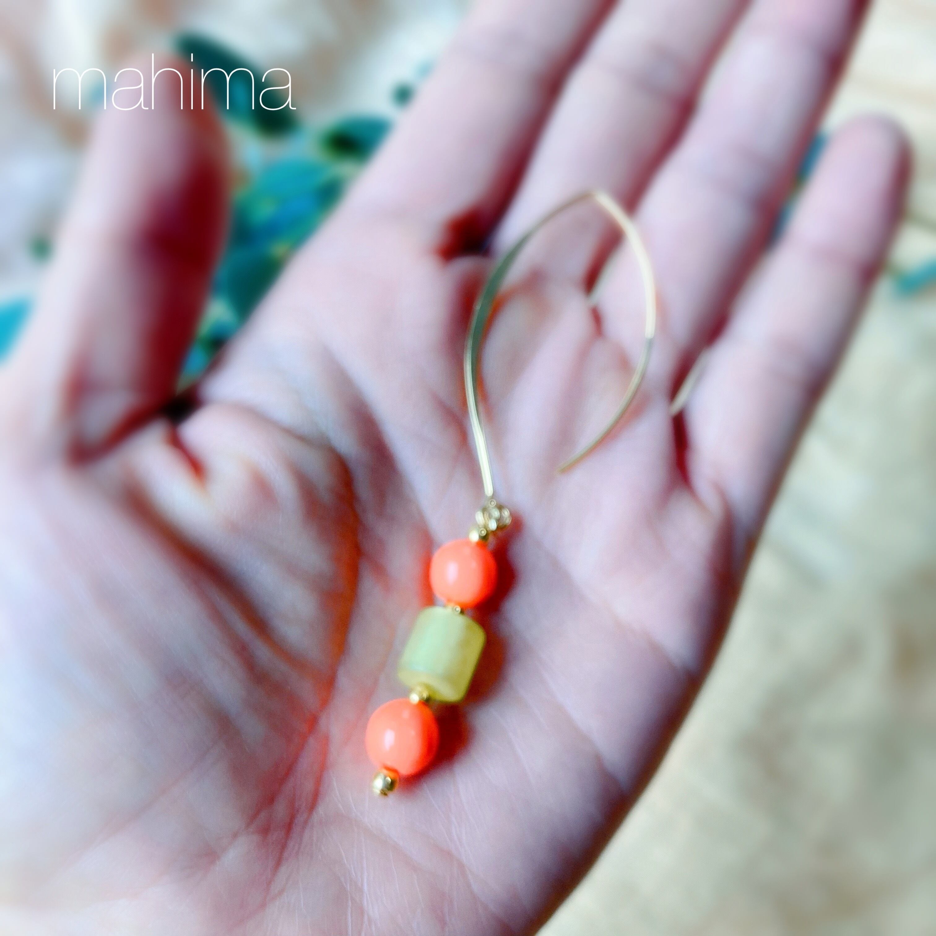 オレンジソーダ ラプソディ ピアス | いのちを祝うアクセサリー Mahima