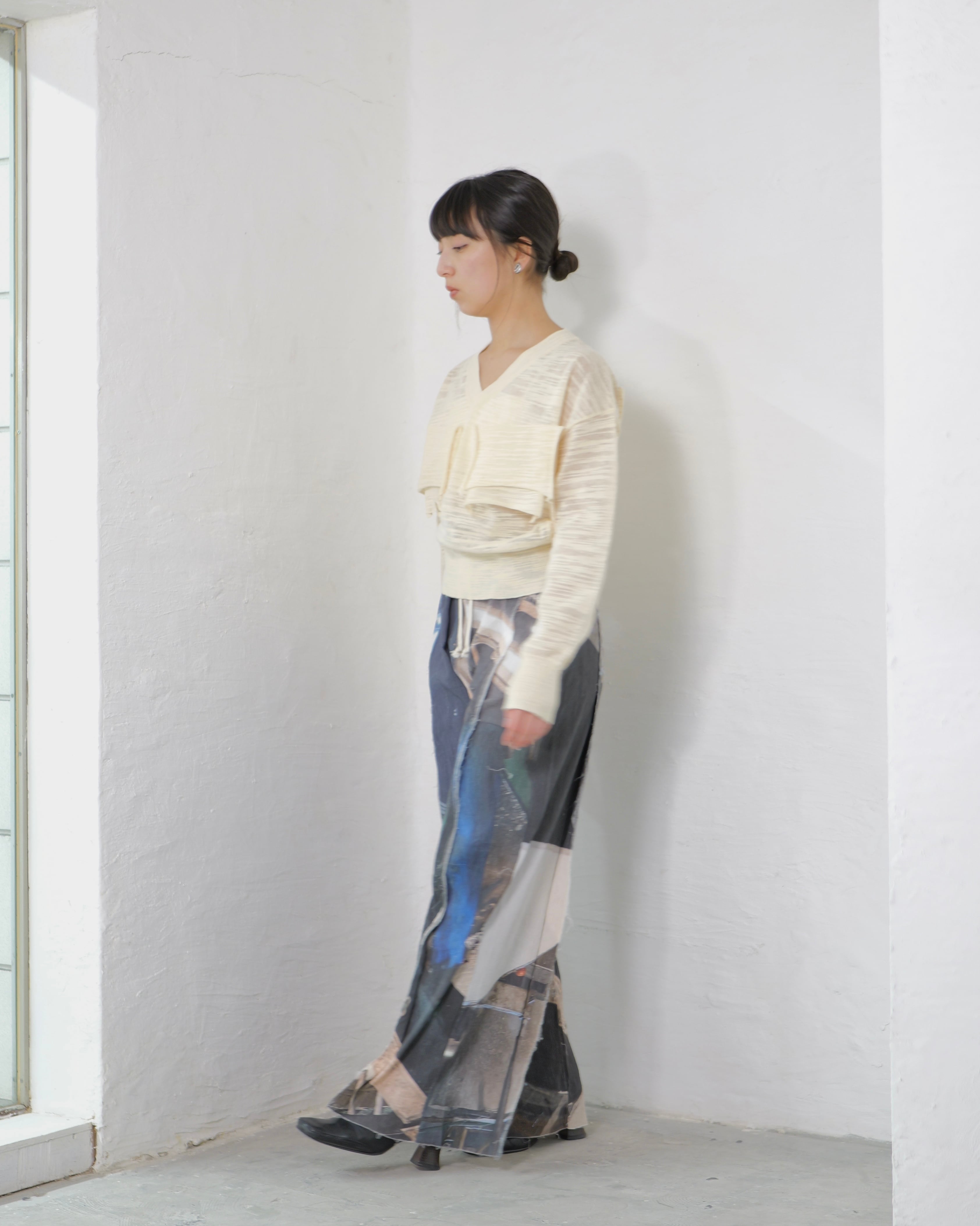 kotoha yokozawa - TD V-NECK SHEER KNIT ：Banana｜シアー／Vネック