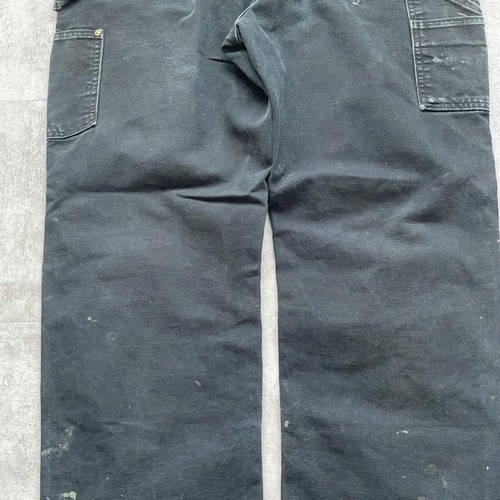 推定90s USA製 ブラック ダブルニー Carhartt B01 36×34 詳細写真15