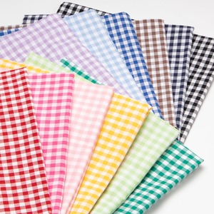 【在庫処分】KIYOHARA ギンガムチェック6ｍｍ 生地 シャンブレー 薄手 約110cm巾×2mカット Col.LG ライトグリーン G1002-2
