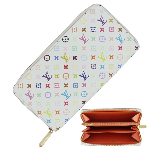 Used LOUIS VUITTON ルイヴィトン 長財布 LV × TM ジッピー・ウォレット モノグラム・マルチカラー ブロン オランジュ M60274 ラウンドジップウォレット ラウンドファスナー長財布 中古美品