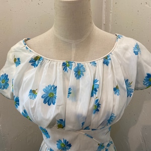 VINTAGE 50's flower print shortsleeve dress