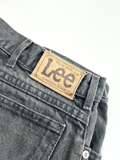 90s Lee 200 "BLACK" DENIM PANTS MADE IN USA Size W38L32→W38L31.5