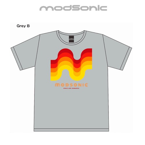 5月末までの期間限定予約販売 Tシャツ　 Wave Pattern-B（ウェーブ）Grey　