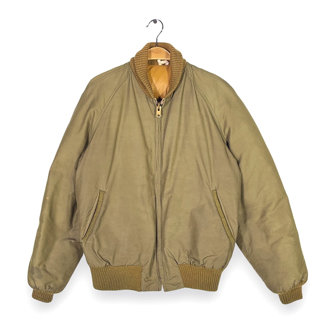 70s エディーバウアー 黒タグ期 ヴィンテージ オールパーパス ダウンジャケット オリーブグリーン EDDIE BAUER サイズL相当 古着 DD0497