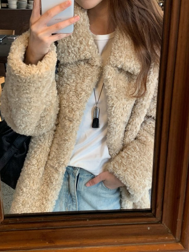 (予約) verveine / Arles reversible fur shearling jacket 2color