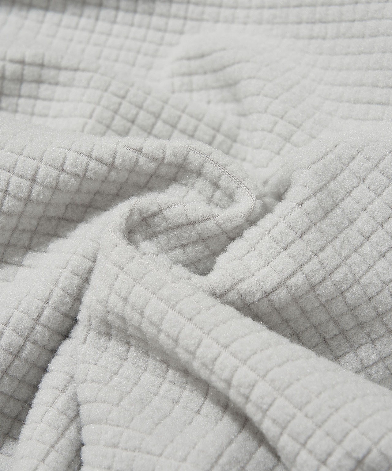 THERMOSQUARE FLEECE ZIP HOODIE_WHITE