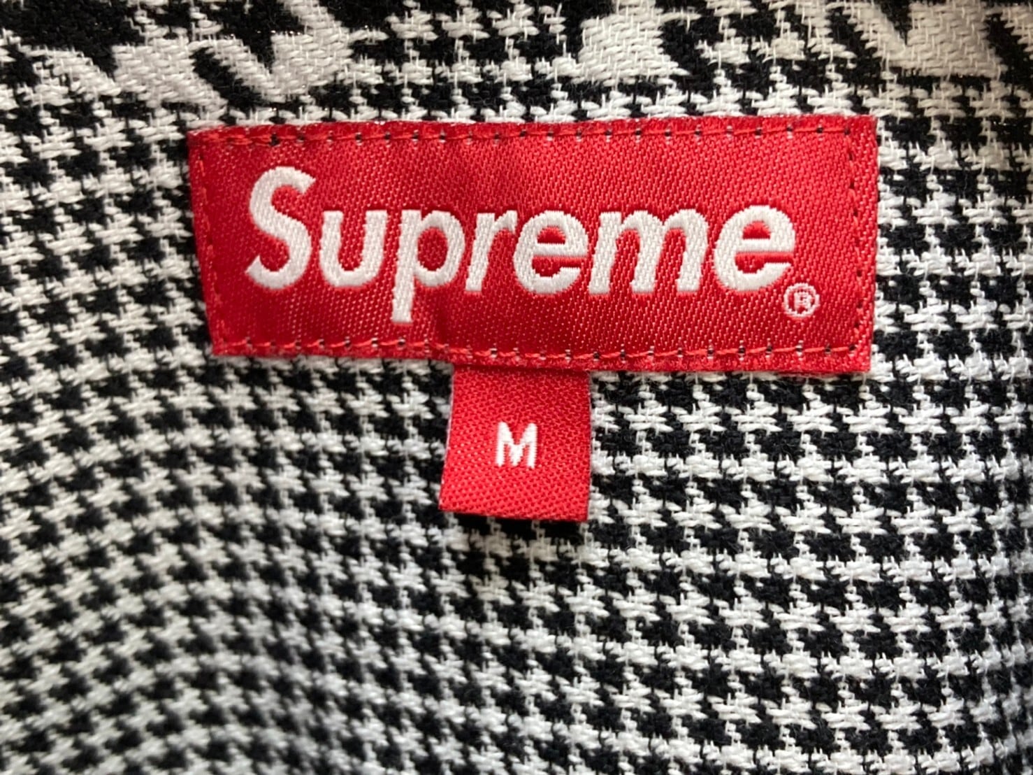 Supreme Houndstooth Logo Jacket M