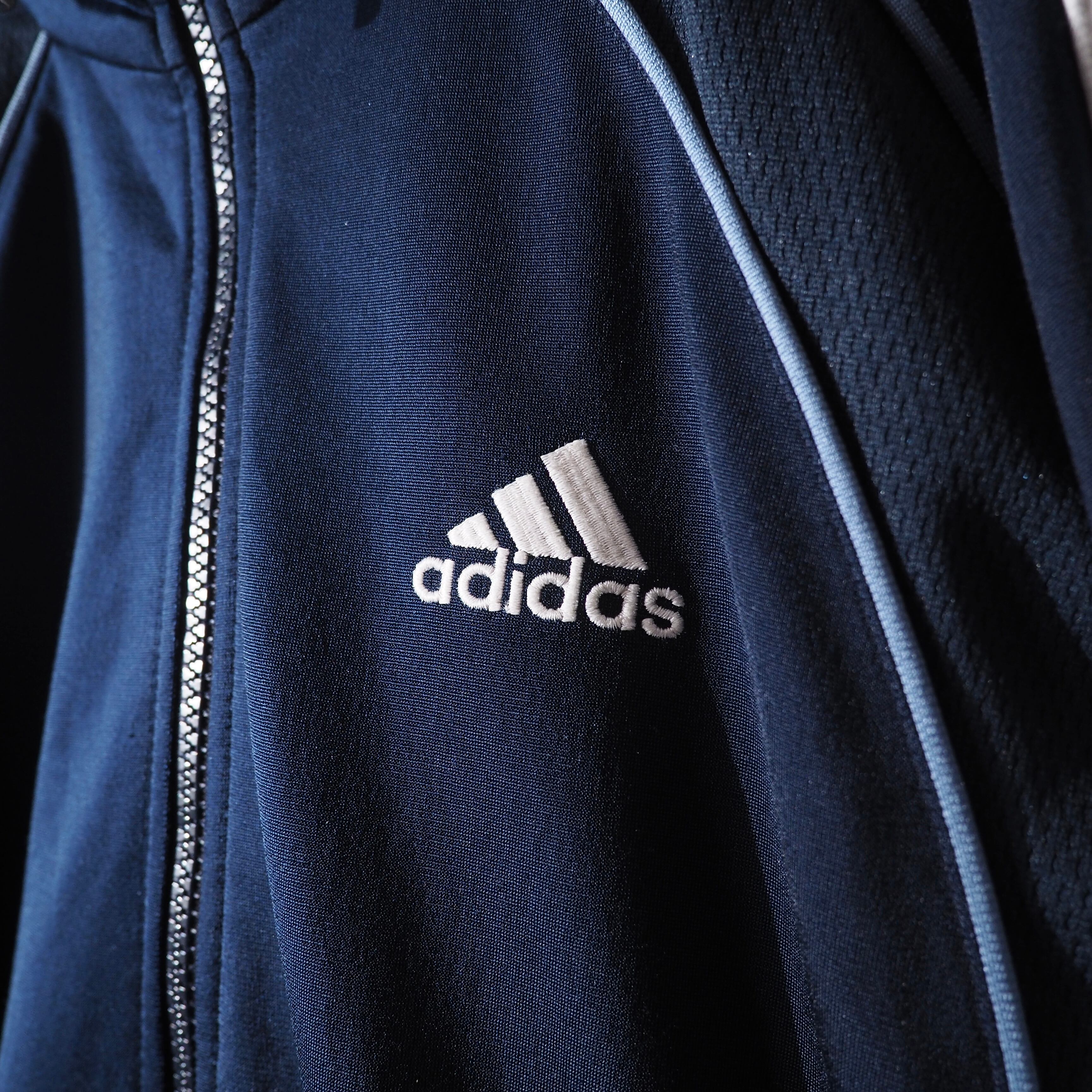 2000s " adidas " Odd Three Line Design Over Silhouette Track Jacket
