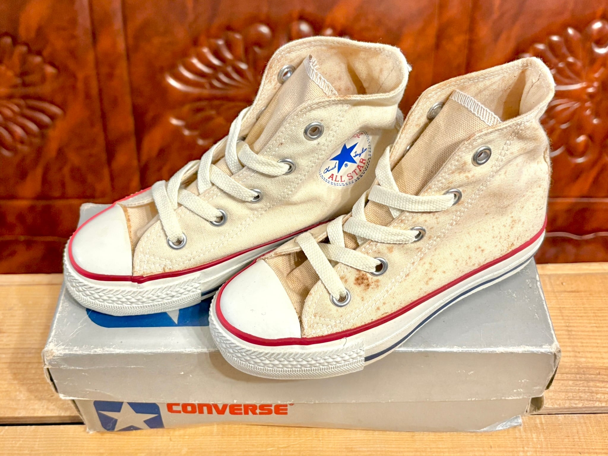converse(コンバース) ALL STAR(オールスター)Hi 生成り 10.5 18cm 80s 銀箱 ❶