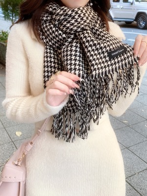 【original/再入荷】P'd houndstooth muffler