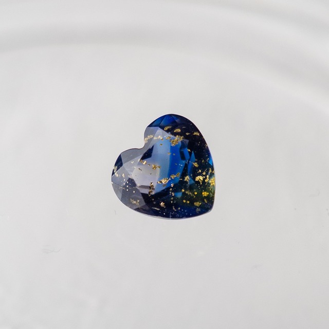 ハートシェイプ 8mm　#173【硝子の宝石】箔入