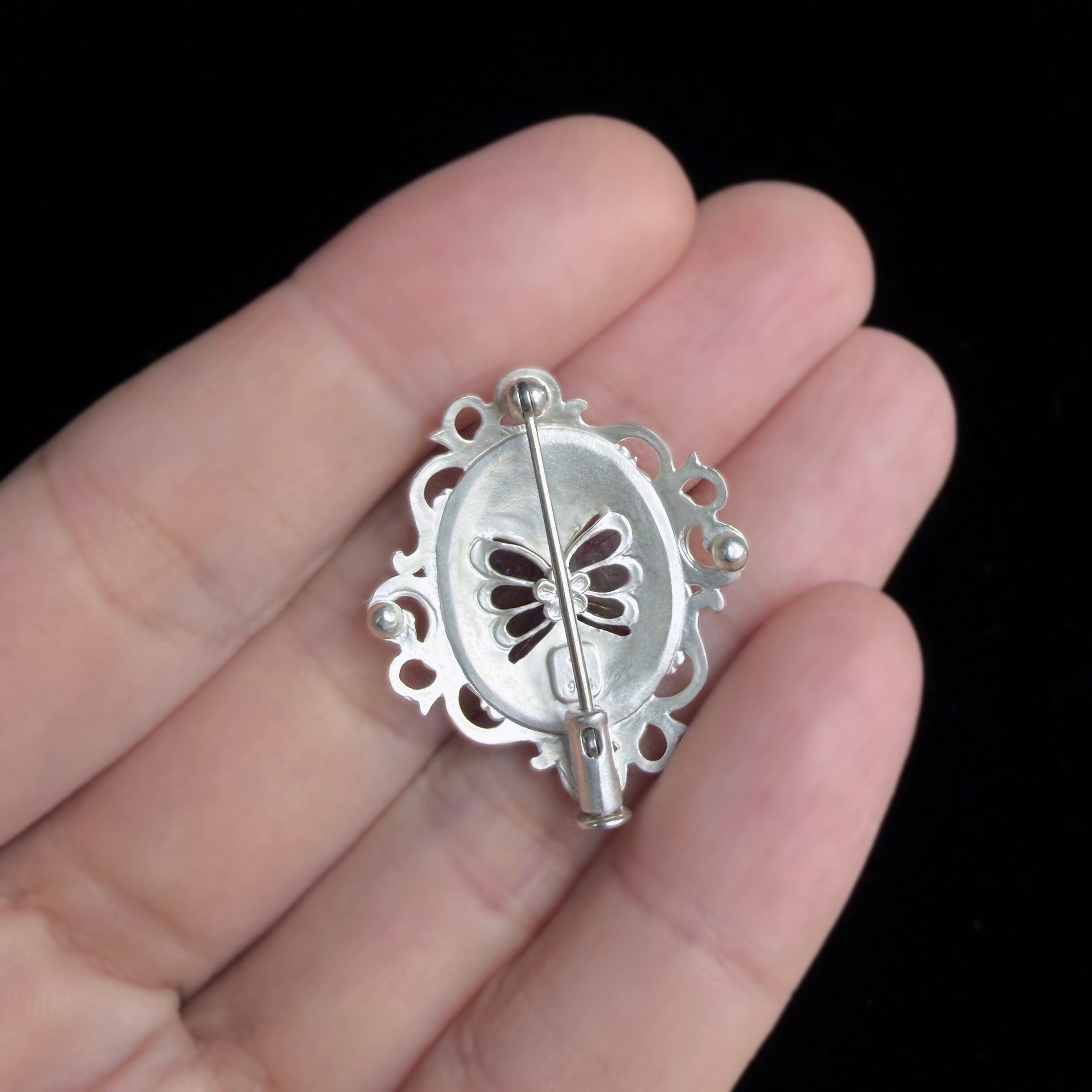 現品 Mila｜ミラ 蝶 トルマリン ブローチ ペンダント (SV925) シルバー