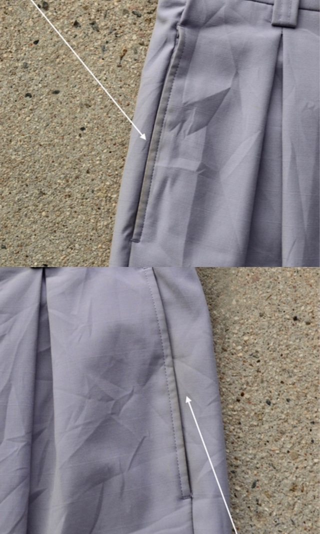 STACY ADAMS 1980's-90's From USA Center Intuck Wide Slacks Windowpen Polyblend Rayon ステイシーアダムス 80s ワイドスラックス