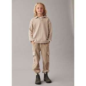 ＜COZMO＞ポロカラー ニット Sweater Timor (Navy)