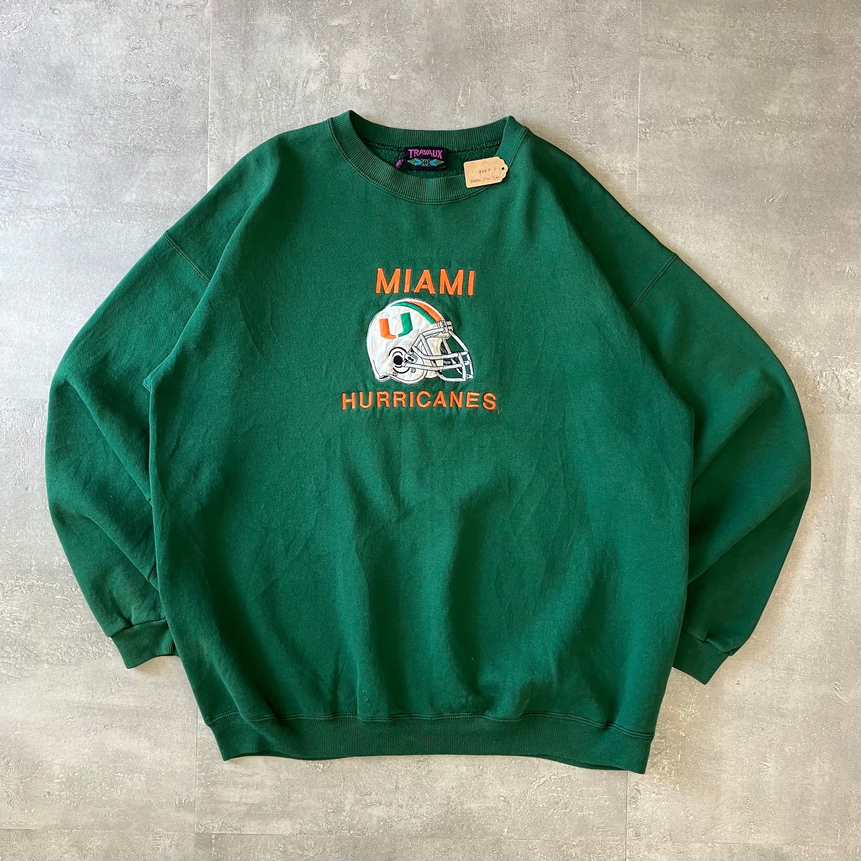 MIAMI 90s カレッジ フットボール スウェット 刺繍 No.1929