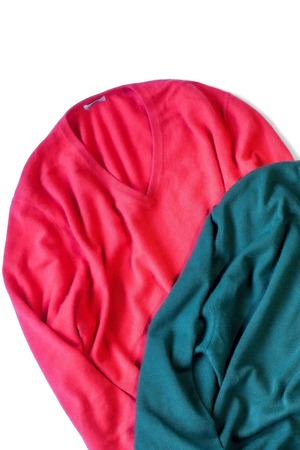 00's~ "malo" Red Color Cashmere V-Neck Pullover Knit Made in ITALY