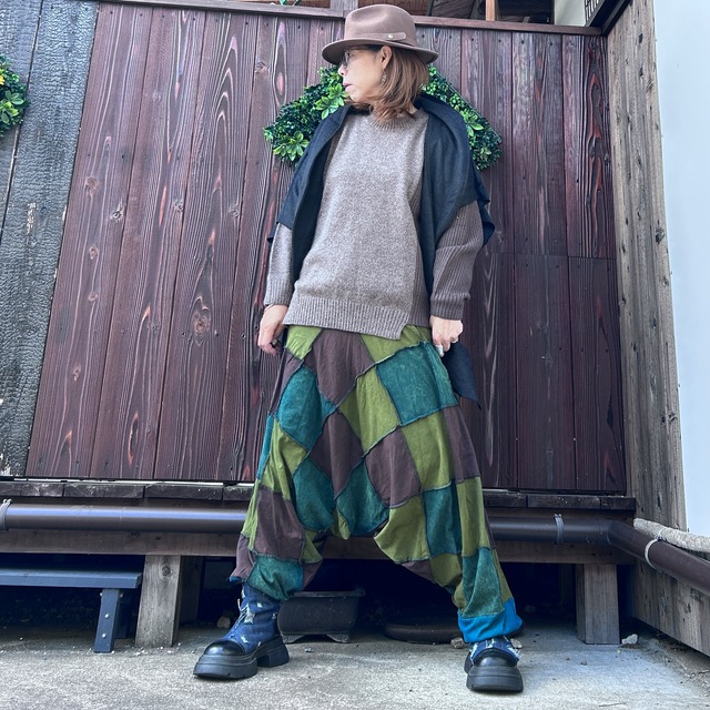 パッチワークアラジンパンツ