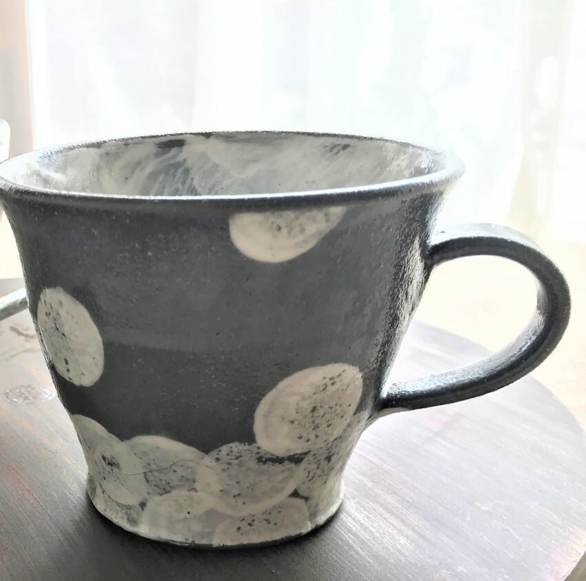 粉引きぺたぺたりーマグカップ ドット