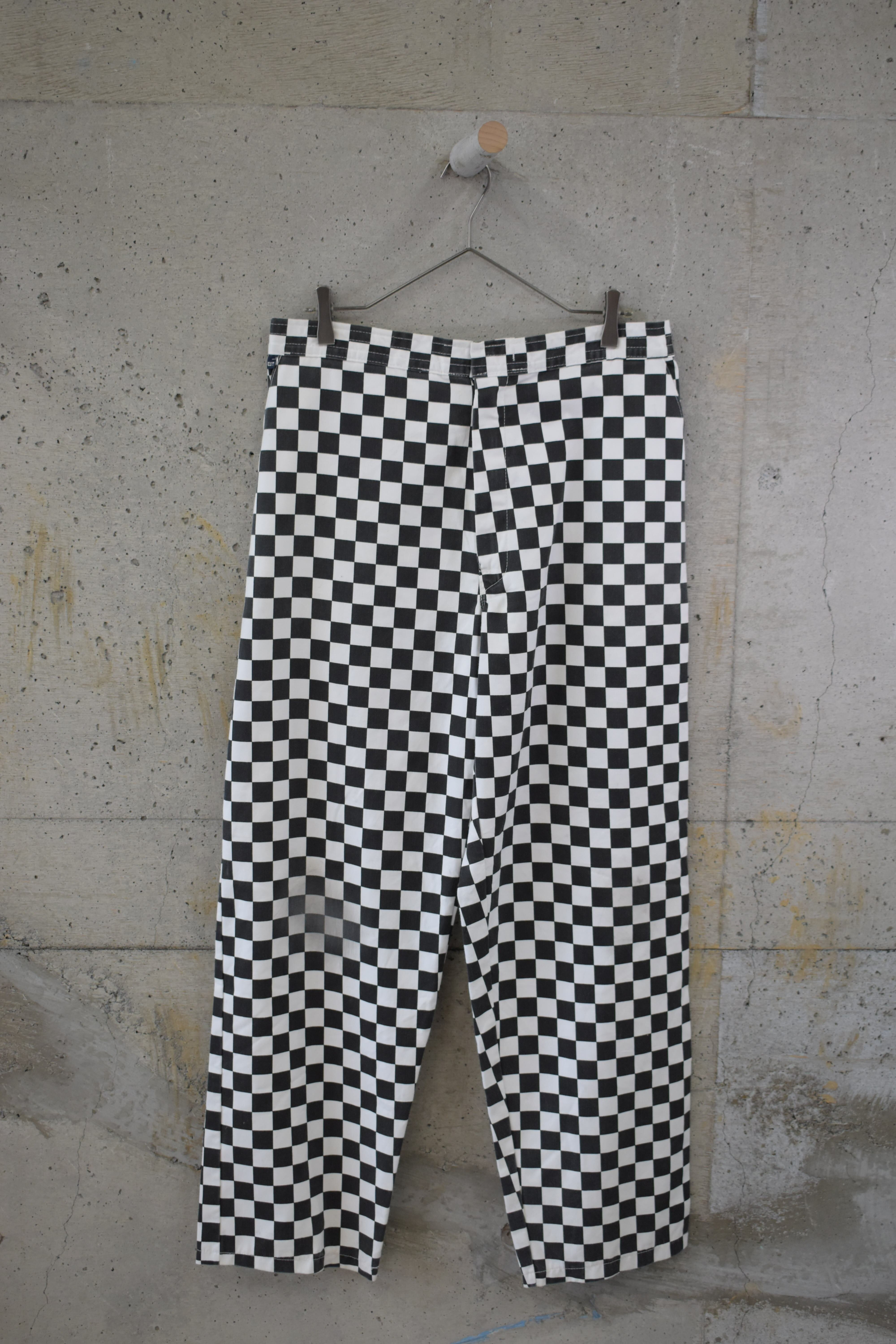 Checkerboard pattern pants