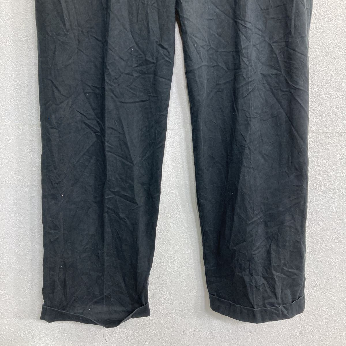 DOCKERS チノパン W36 ドッカーズ ビッグサイズ タックパンツ ブラック
