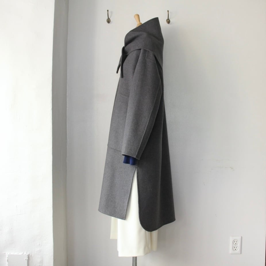 Liyoca 両面ビーバー ストール付き一重コート | coromo-cya-ya onlinestore