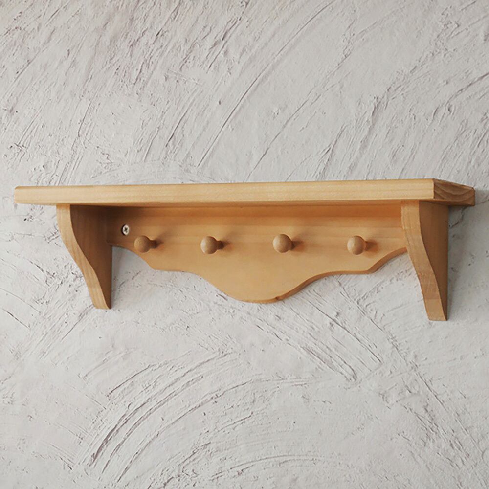 ウォールフック 壁掛け 木製 インテリア カントリー 昭和レトロ 茶 セット