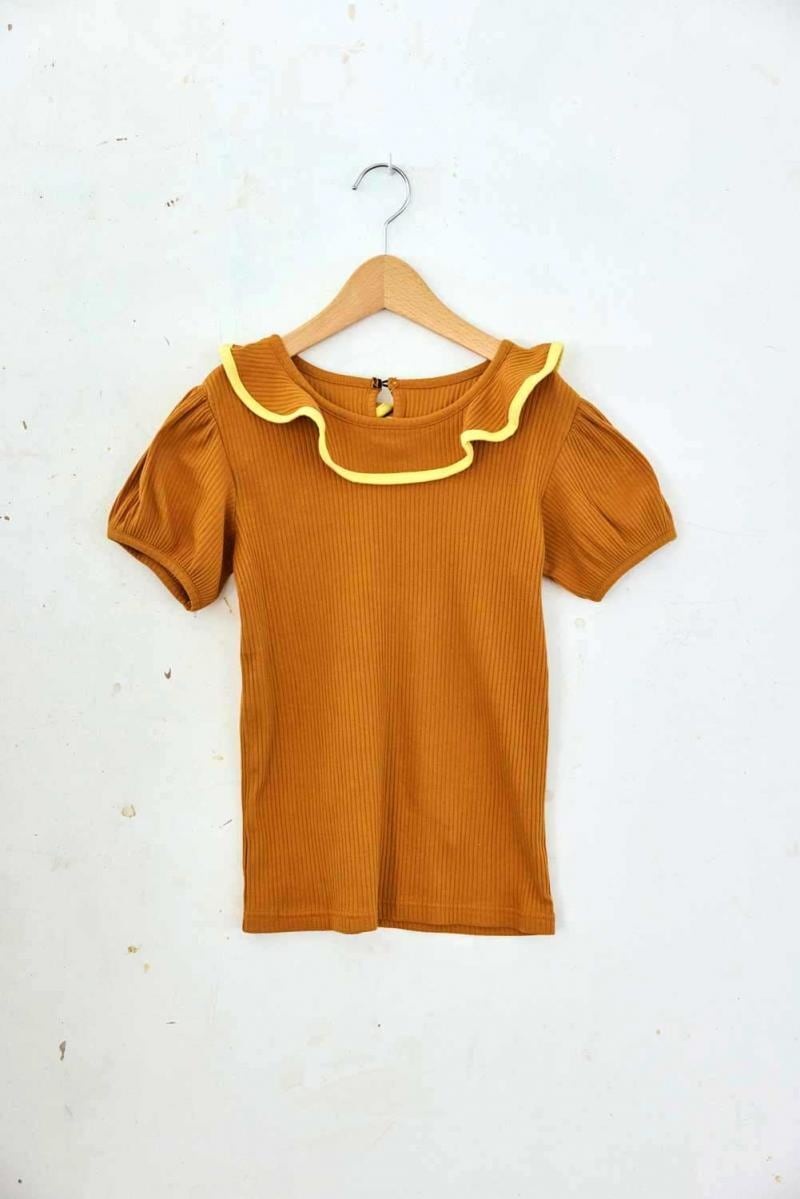 【26SS】KOQUELIKO(コキュリコ)Misha tops camel(T)Tシャツ キャメル